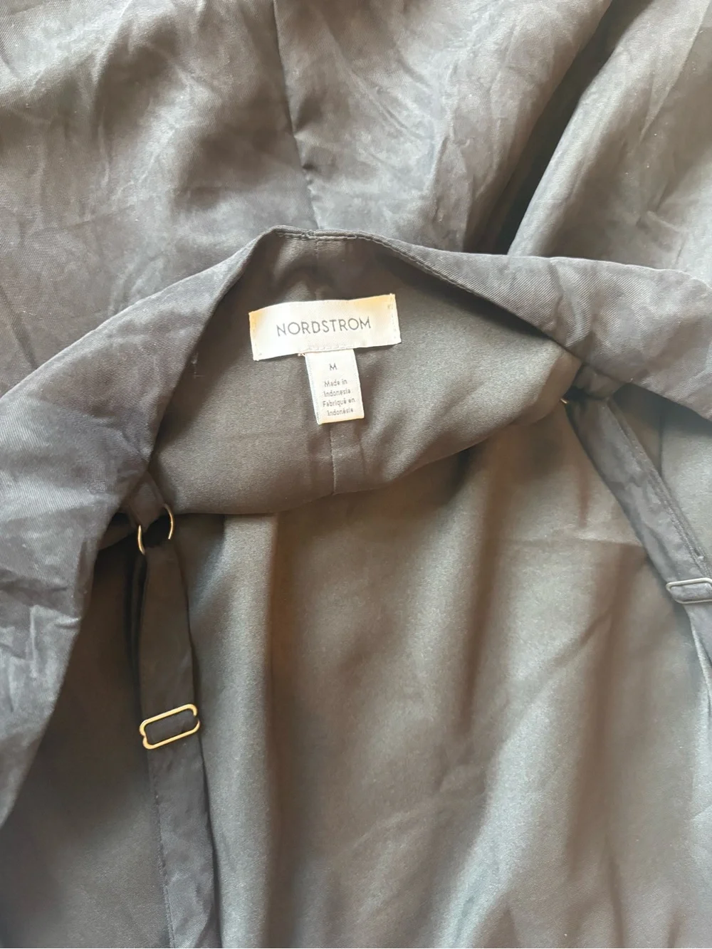 Nordstrom Black silk like dress. - Picture 3 of 9